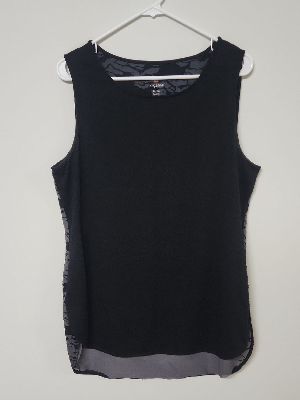 Tangerine Black Sleeveless Camisole